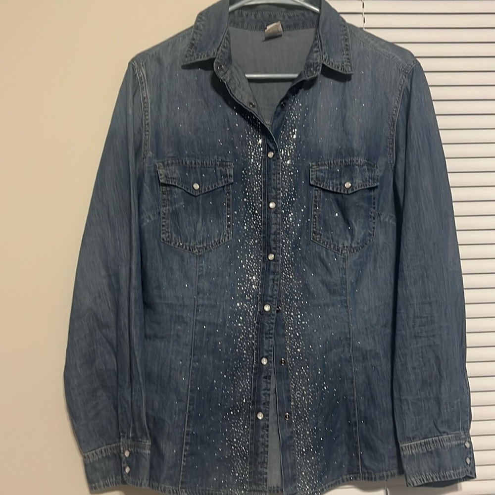 Blue Jean button down Top